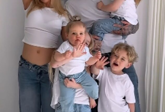 Ex On The Beach's Helen Briggs, 30, and Chet Johnson, 35, announce they are expecting their fifth child in six years as famous friends rush to congratulate