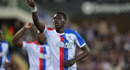Crystal Palace are into the UEFA Conference League semi-finals - though they lost on the night to Fiorentina (Ismaila Sarr celebrates scoring)