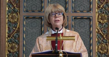The Archbishop of Canterbury called for prayers to bring an 'end to the violence and destruction in the Middle East' during a service on Easter Sunday