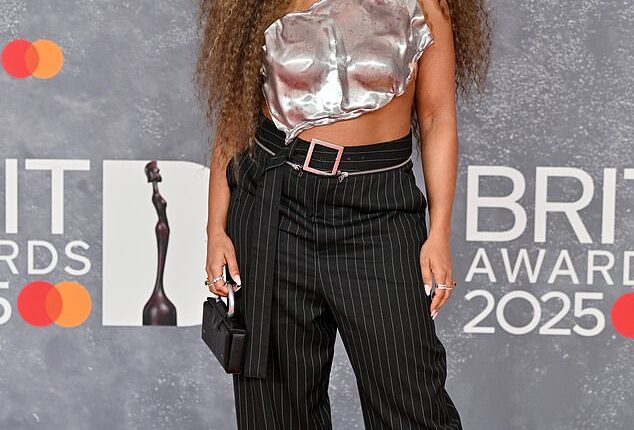 Fleur East ensured all eyes were on her as she attended the 2025 BRIT Awards at London's O2 Arena on Saturday