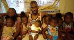 The gunman accused of shooting eight young children dead in Louisiana on Sunday morning has been identified as Shamar Elkins (pictured center, surrounded by children). Police have yet to confirm the identities of the children killed