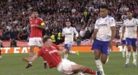 Elliot Anderson escaped punishment for a tackle on Ollie Watkins in the first half