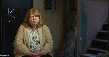 Asa Ellerup is seen in the basement of their family home before she tried to renovate him
