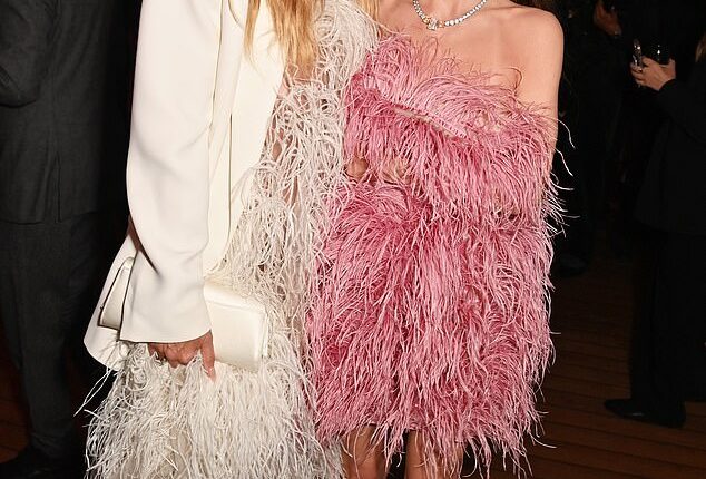 Heidi Klum and her daughter Leni Olumi Klum wore matching otufits as they attended the amfAR Cannes Gala afterparty at Hotel du Cap-Eden-Roc in Cap d'Antibes on Thursday