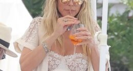 Heidi Klum and her daughter Leni were spotted dining together at the Eden Roc Palace hotel after they were the toast of the amfAR Gala on Thursday evening