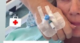 Lucy Alexander revealed that she is recovering from gallbladder surgery as she posted a photo from her hospital bed on Instagram on Tuesday