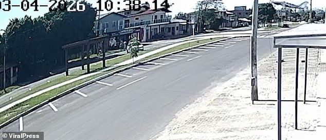 The plane could be seen coming down on CCTV footage from near the impact site