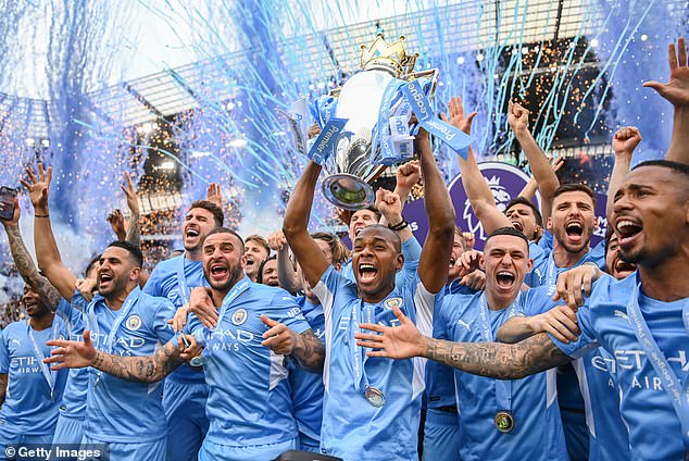 Fernandinho (centre) was a Manchester City captain far earlier than when the armband was eventually tossed his way in 2020