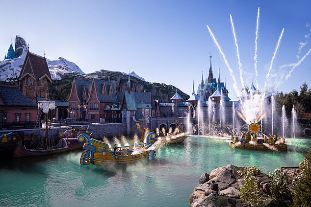 The fictional kingdom of Arendelle, from the Frozen films, comes alive at Disneyland Paris