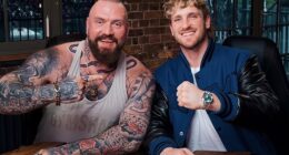 True Geordie (left, pictured with influencer Logan Paul) has seen his world turned upside down