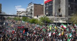 Iranians attended the 40th-day memorial ceremony of Iran's former leader, Ayatollah Ali Khamenei in Tehran on Thursday