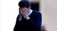 Rangers boss Danny Rohl turns away in despair during his team's 3-2 defeat by Motherwell