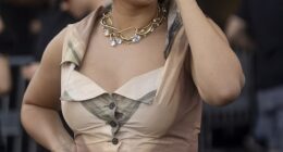 British singer-songwriter Raye will seek to continue her winning streak as her debut record is among those nominated for the Ivor Novello Awards' prestigious best album prize (pictured earlier this month)