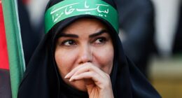 An Iranian woman attends a ceremony marking 40 days since the late Supreme Leader of Iran, Ayatollah Ali Khamenei, was killed in Israeli and U.S. strikes, in Tehran, Iran, April 9, 2026. Majid Asgaripour/WANA (West Asia News Agency) via REUTERS ATTENTION EDITORS - THIS PICTURE WAS PROVIDED BY A THIRD PARTY