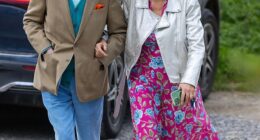 On Sunday Jack Whitehall's mother and father Hilary, 64, and Michael, 86, arrived back at their son's wedding venue - Euridge Manor in the Cotswolds