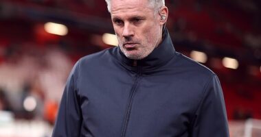 Jamie Carragher (pictured) has predicted an 'awful' Tottenham to be relegated this season