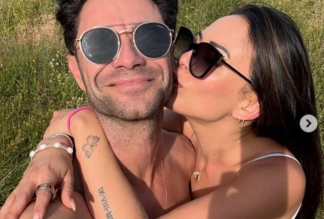 Pretty Little Liars alum Janel Parrish hard launched her new romance with professional dancer Aleksandr 'Sasha' Farber the same exact day she filed for divorce (pictured in April)