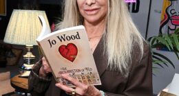 Jo Wood revealed she struggled to write her break-up book The Resurrection Of Flo after her split from Rolling Stones rocker Ronnie Wood until her 'naughty' friend gave her some X-rated ideas
