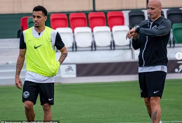Jonjo Shelvey (right) has vowed to get the best out of ex-Man United starlet Ravel Morrison at Dubai-based Arabian Falcons after retiring as a player at the club to become their manager
