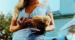 1960s screen icon Joy Harmon, who wowed fans in Cool Hand Luke, has died aged 87 - pictured as car-washer Lucille in the film in 1967