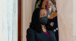 Ketanji Brown Jackson wearing a mask