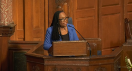 Ketanji Brown Jackson speaking at Yale.