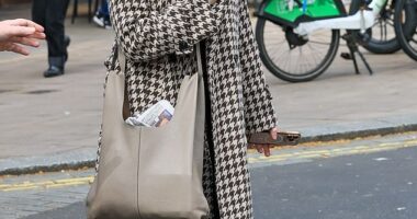 Kate Garraway couldn't keep the smile off her face as she left Smooth Radio on Tuesday after growing close to broadcaster Liam Halligan, two years after the death of her husband