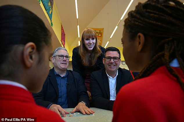 Keir Starmer has been bolstered up to now by the fact that none of his potential successors are ready to run - including Angela Rayner and Andy Burnham (pictured with Sir Keir earlier this month)