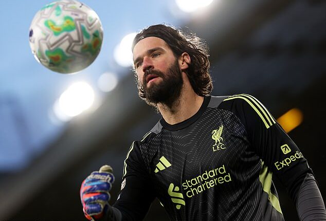 Liverpool No 1 Alisson is dealing with his 11th case of injury or illness in the last three seasons