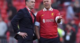 Richard Hughes (left) had been subject to interest from Saudi Arabia but looks set to stay at Anfield