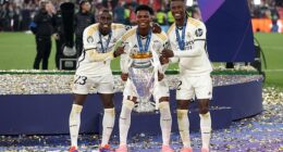 Manchester United are monitoring Aurelien Tchouameni (centre) as a potential summer signing