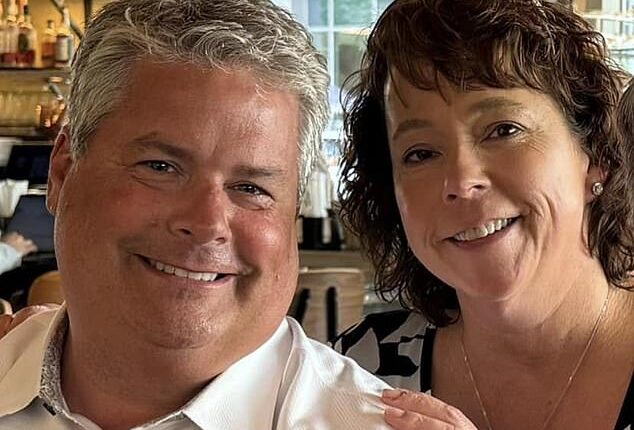 Mooresville Mayor Chris Carney (pictured alongside his wife Francie) said he will not retire from his position despite being told to do so over a scandal that saw him sneak another woman into town hall late at night in October 2024, a recent lawsuit stated