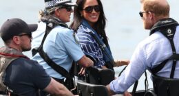 Meghan and Harry are escorted to a cruise on Sydney Harbour by NSW Police - after photos prove how YOU paid for HER to take a morning coastal walk