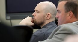 FedEx killer Tanner Horner's mother testified about his upbringing at his trial on Wednesday. Horner is seen listening to testimony in court