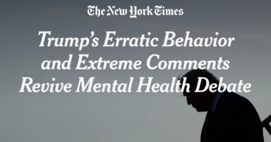 New York Times Questions Trump’s Mental Health… Again.