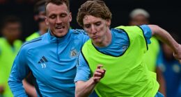 Anthony Gordon has missed training but Newcastle hope to have him back next week