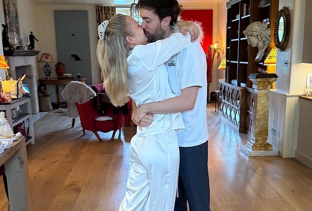 Newly-married Roxy Horner and Jack Whitehall packed on the PDA in a sweet Instagram snap on Monday