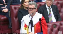 Lord Doyle at his introduction to the House of Lords in January