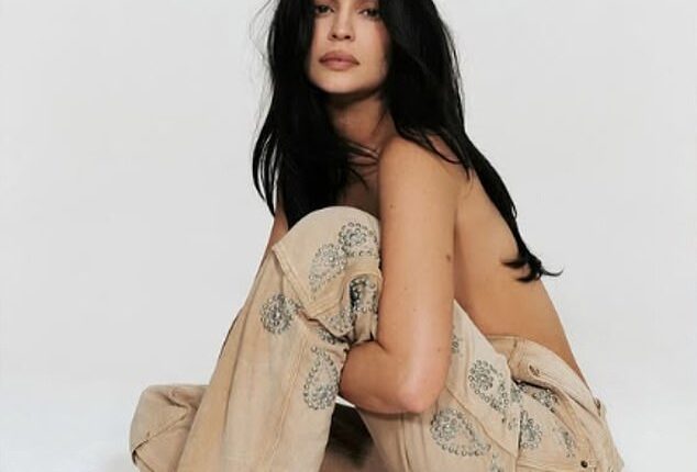 Kylie Jenner went topless for a new Instagram post on Friday. The 28-year-old reality TV icon had no shirt on while debuting her new slacks for her next Khy collection