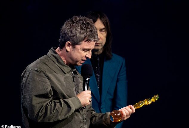 Noel Gallagher poked fun at the BRITs after being awarded the Songwriter of the Year on Saturday night