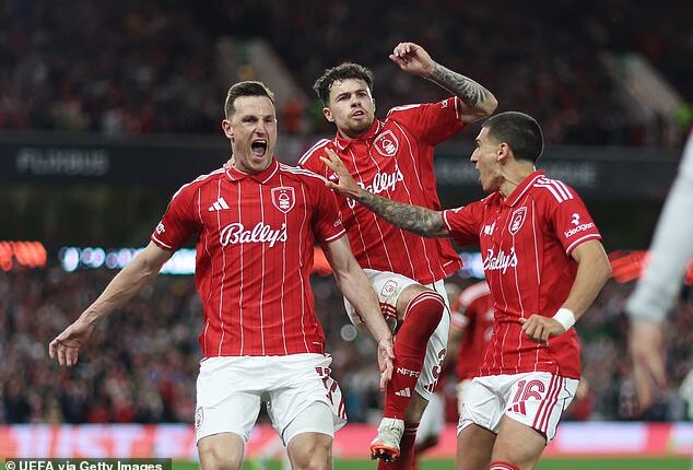 Nottingham Forest won a tense first leg against Aston Villa at the City Ground on Thursday