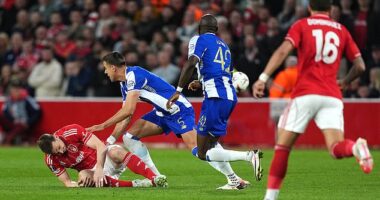 Striker Chris Wood was one of three Forest stars forced off with injury in the win over Porto