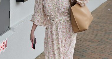 Gemma O'Neill, the organiser of the Her Best Life retreat, arrived at the InterContinental Coogee to meet Meghan Markle and Prince Harry's team last Friday