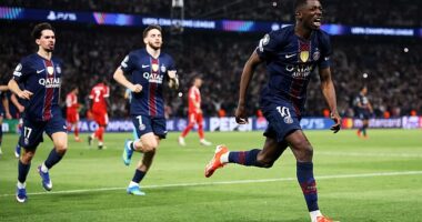 Ousmane Dembele scored twice as PSG beat Bayern Munich in a nine-goal thriller in Paris