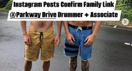 Parkway Drive drummer Ben Gordon and his sicko brother Jed (right) in happier times