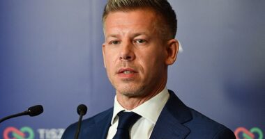 Hungarian leader Viktor Orbán has conceded defeat to his rival Peter Magyar (pictured)