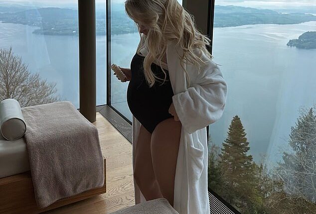 Molly-Mae Hague showed off her baby bump in a swimsuit as she shared sweet snaps from her babymoon in Switzerland with Tommy Fury