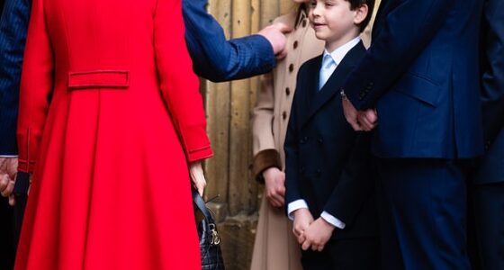 King Charles, accompanied by Queen Camilla, sweetly patted a beaming Princess Charlotte on the shoulder as he made his way into church for the Royals' traditional Easter Sunday service