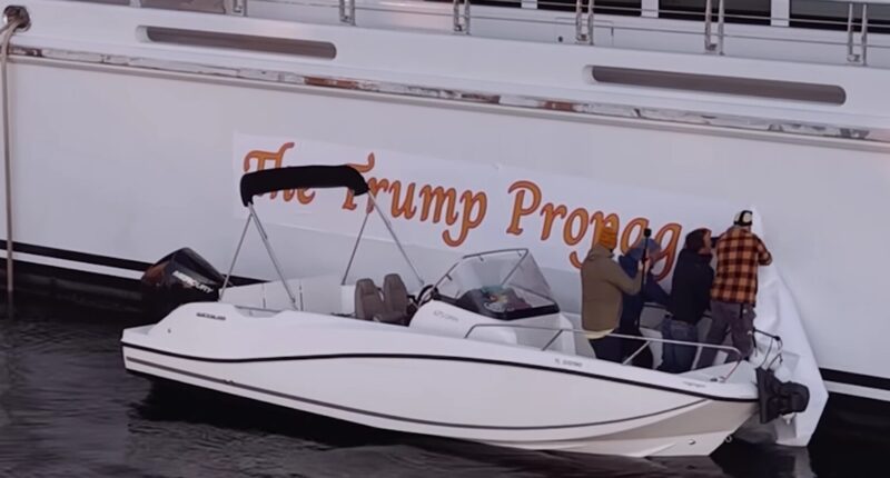 Protesters Vandalize Larry Ellison’s Superyacht.
