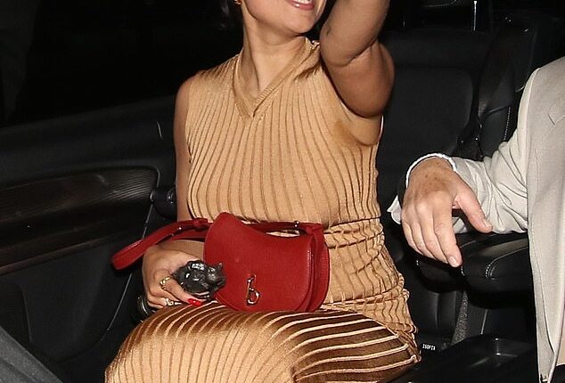 Raye looked delighted as she left the Ivor Novellos clutching yet another award at Grosvenor House in London on Thursday as fellow winner KT Tunstall debuts new shaved head mullet look